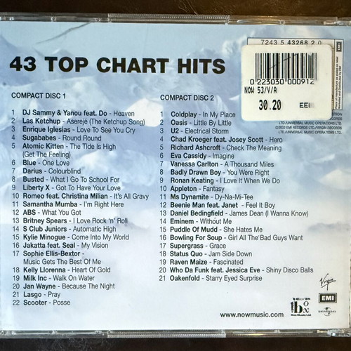 Now That's What I Call Music! 53 double CD like new, 2002 edition