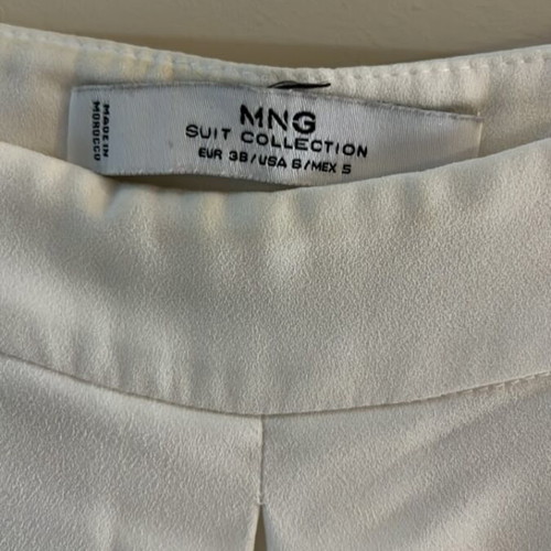 Mango white culottes with pleats, size M 38