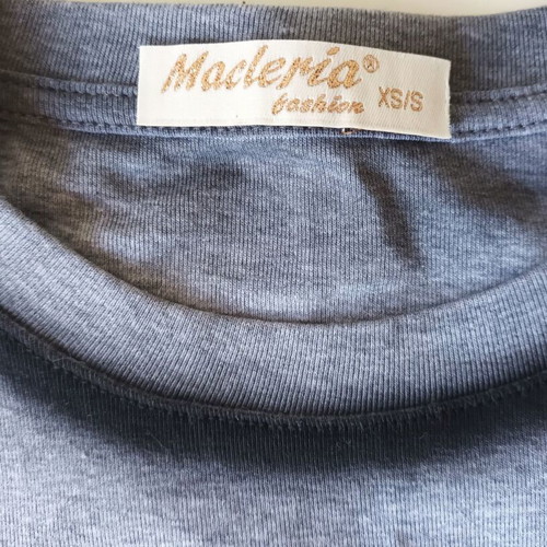 Macleria women's short sleeve blouse, grey