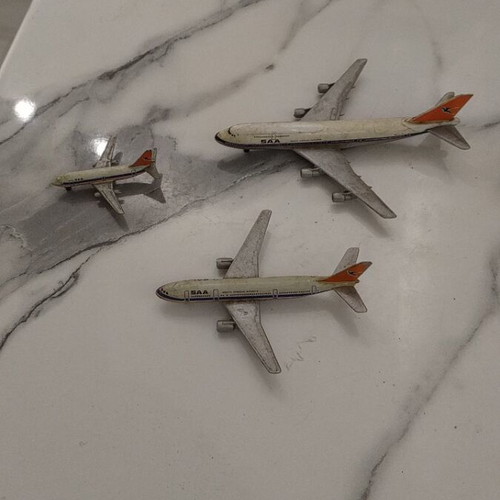 South African Airlines Metal Miniature Airplanes like new