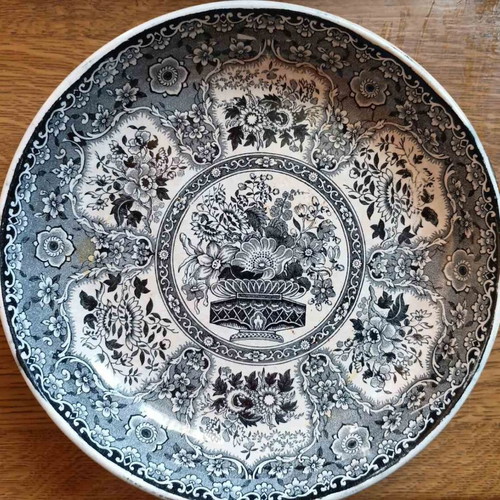 Ceramic plate used, old