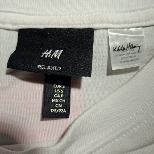 Keith Haring X H&M white T-shirt, size S
