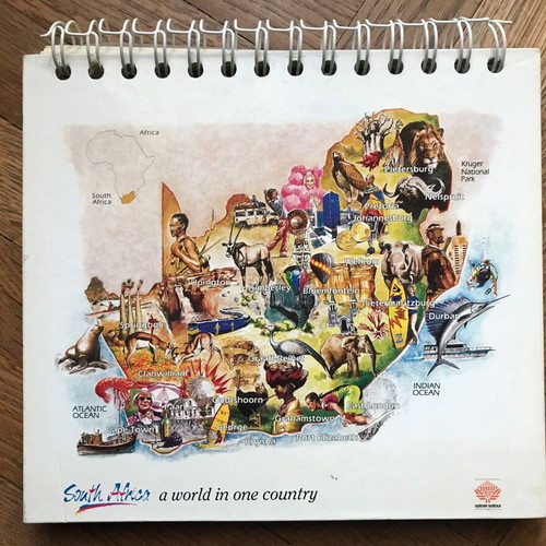 Calendar 1995 used, South Africa - A world in one country retro