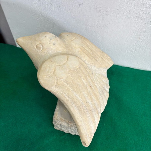 Marble folk sculpture used, bird figure, height 26cm