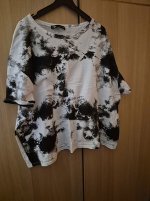 Zara къса риза с шарка Tie Dye като нова, размер L