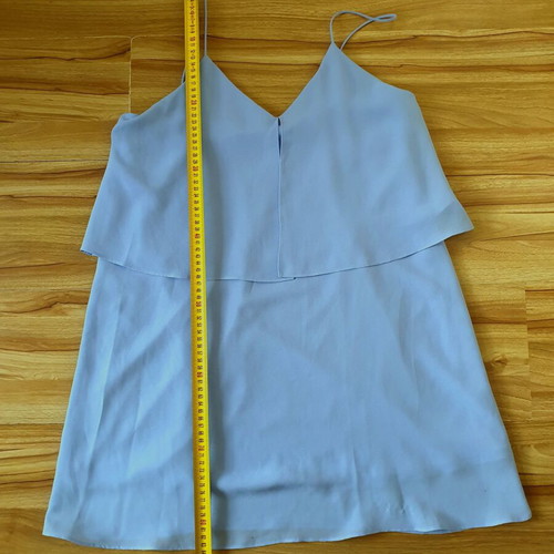 Mango light blue turquoise layered summer dress, size M