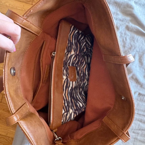 Pepe Jeans shoulder bag used, brown leather shopper