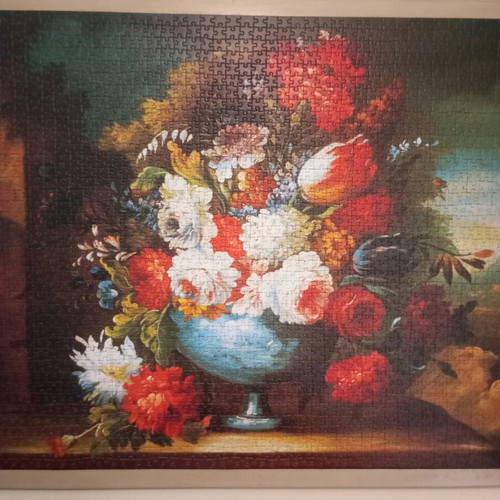 Puzzle 2000 pieces glued on wood like new, size 102x75