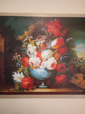 Puzzle 2000 pieces glued on wood like new, size 102x75