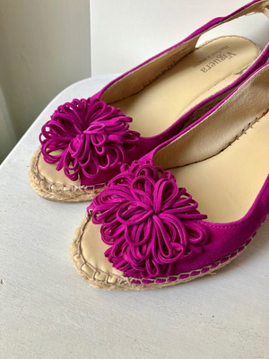 Viguera espadrilles like new, fuchsia, size 39, 6cm heel