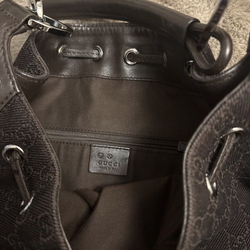 Gucci brown GG monogram shoulder bag like new