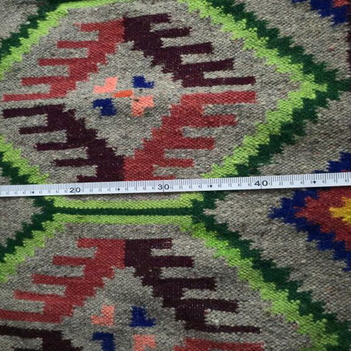 Vintage Kilim Runner with Geometric Patterns like new