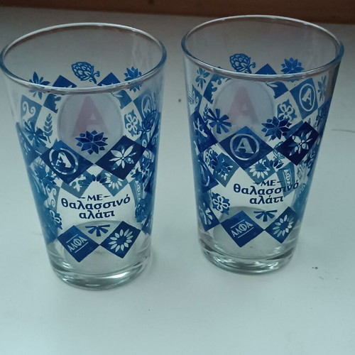 Alpha beer glasses with sea salt design, pack of 2