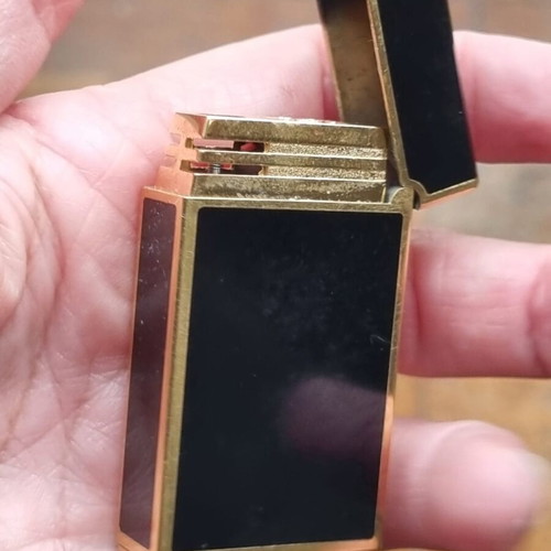 Colibri Touch Sensor Lighter used, black and gold