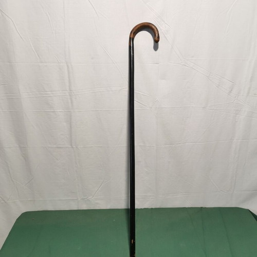 Wooden walking cane 1950 vintage used with wear
