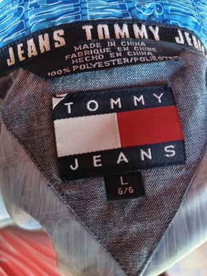 Tommy Hilfiger men's shirt, blue turquoise, size L