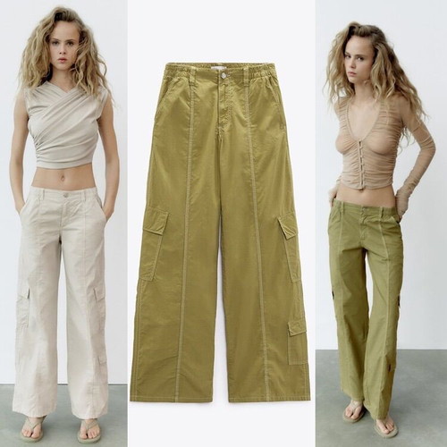 Zara parachute pants like new, size large