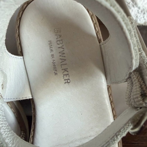 Babywalker leather sandals size 25 used, white summer shoes