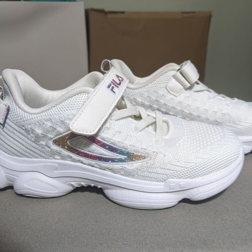 Fila girls' shoes size 34 like new, white athletic