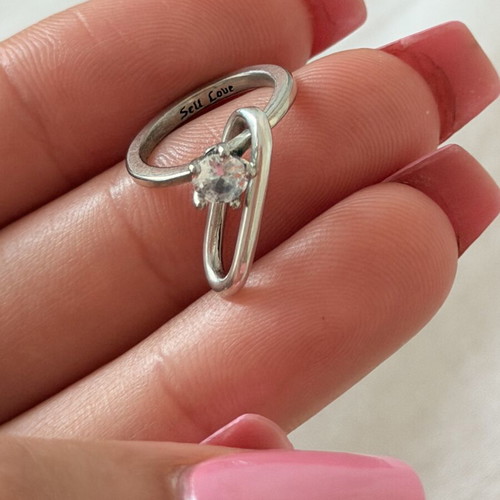Pandora charm ring like new, silver