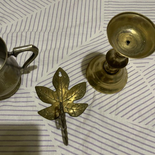 Brass decorations used, set of 3 pieces