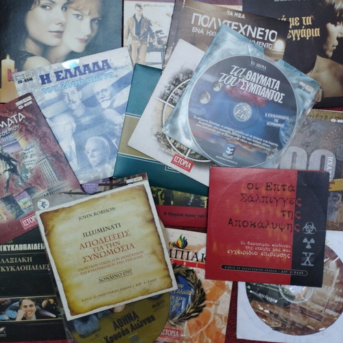 3 DVDs and 18 CD ROMs with E-book like new, social and historical documentaries