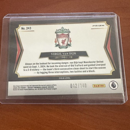 Panini Select Virgil van Dijk football sticker /140