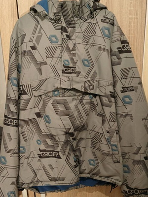 Biston jacket used grey unisex size Large with geometric pattern
