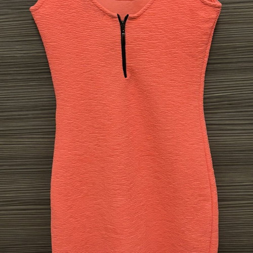 Bershka coral dress used, size S