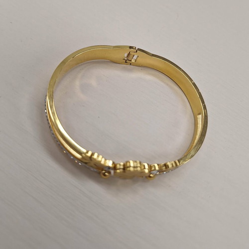 Bracelet handcuffs new, gold stainless steel