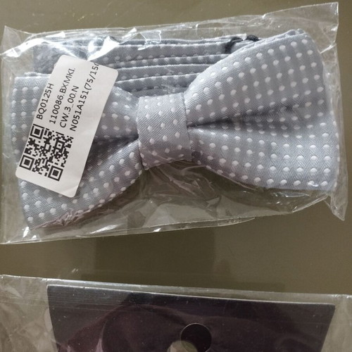 Children's bow ties and suspenders new, gray, set of two