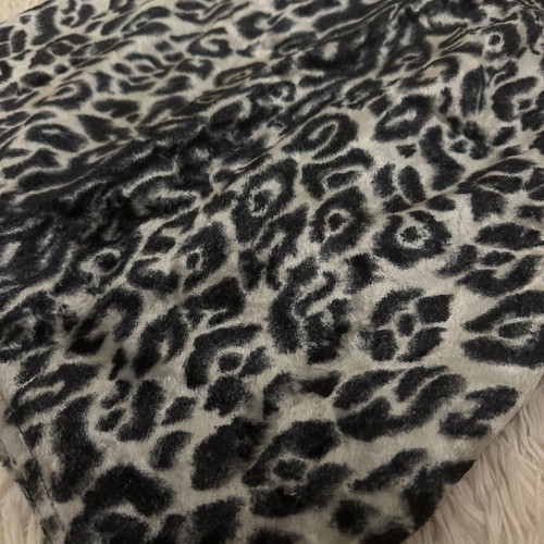Velvet leopard skirt used, size S, black and white