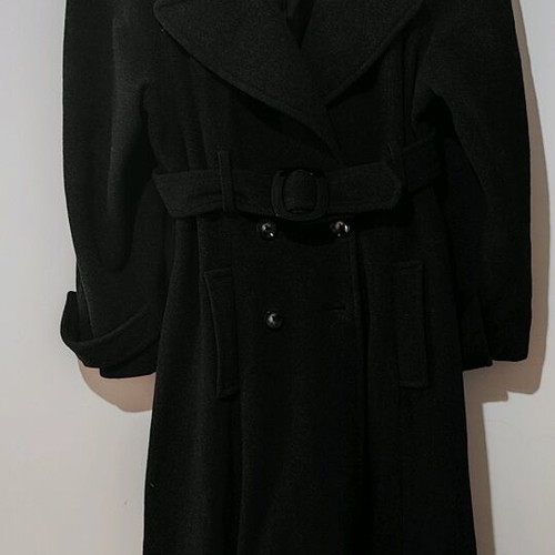 Vintage wool coat like new, black, 90's style
