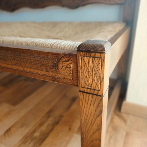 Skyrian carved three-seater sofas used, set of 2 pieces