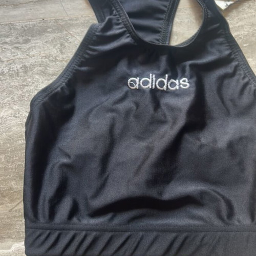 Adidas women's black sports swimsuit set, size XS