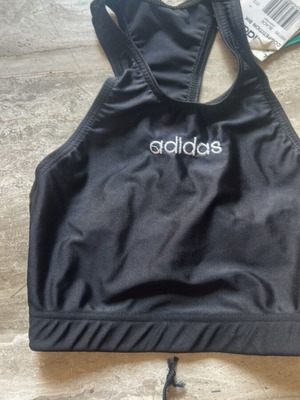 Adidas women's black sports swimsuit set, size XS