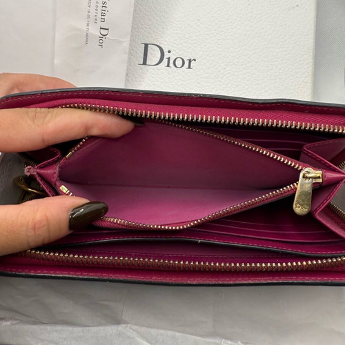 Christian Dior Diorissimo Voyageur Taurillon wallet black like new