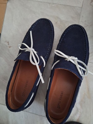 Gino Rossi men's moccasins size 42 suede like new blue