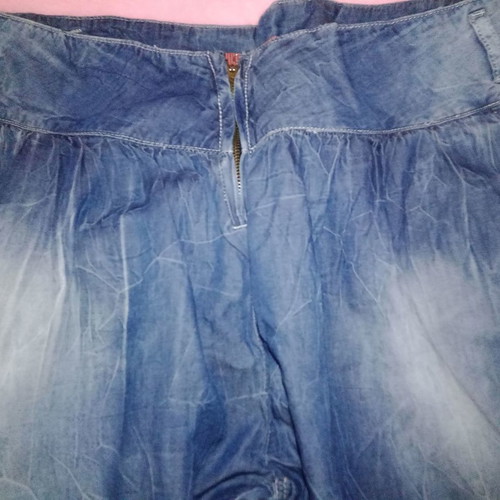 Bon Parfumeur wide-leg denim pants used, size XL, blue