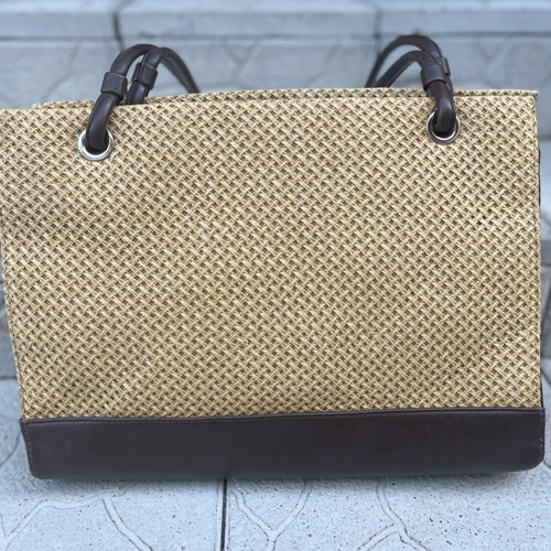 Large shoulder bag like new, yellow and brown