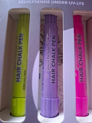 Neon hair chalk new, glows in the dark with uv-light