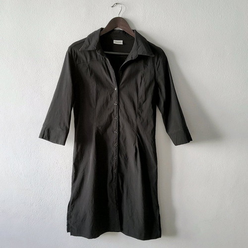 Pimkie vintage y2k office siren coquette mini shirt dress like new, black
