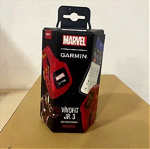 Garmin vivofit jr 3 Marvel Activity Tracker Αδιάβροχο με Παλμογράφο Iron Man σφραγισμένο