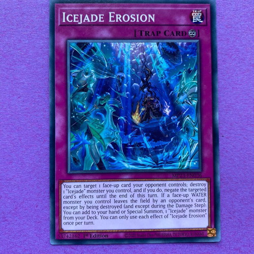 Icejade Erosion Yu-Gi-Oh! Continuous Trap like new, 1st Edition