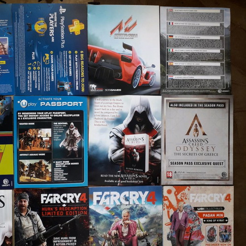 Collectible PS4 game leaflets