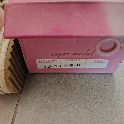 Super Model flatform sandals, size 41, nude pink