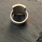 Silver 925 ring like new with pink and white mother of pearl