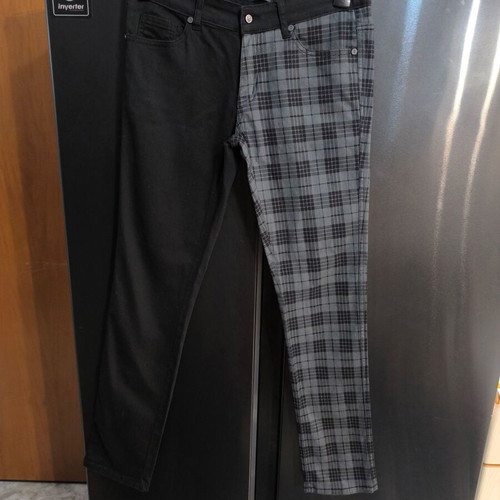Rock Rebel by EMP Skarlett 2-Tone Pants black and grey tartan, new