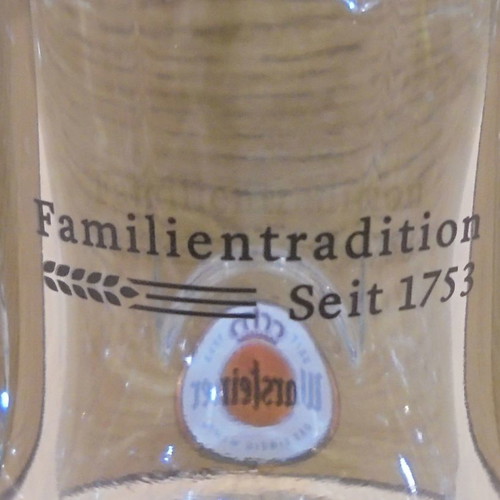 Warsteiner beer set of two promotional glasses 300ml used