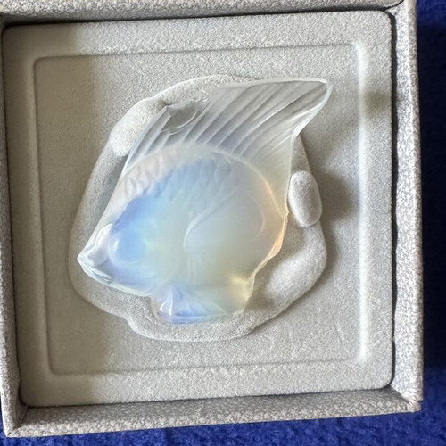 Lalique Crystal Fish used, satin glass decorative collectible